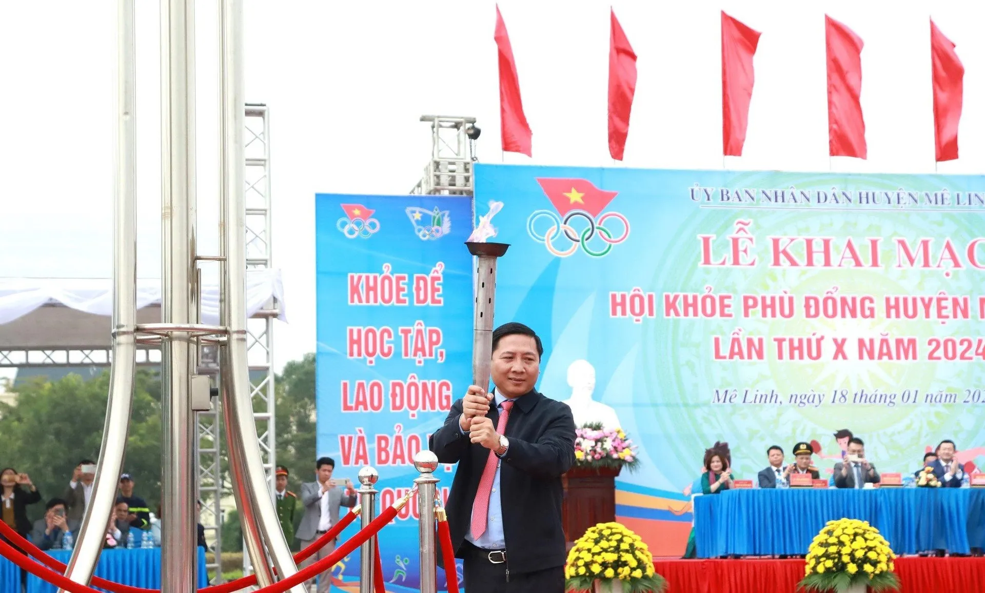 Mê Linh: Khai mạc Hội khỏe Phù Đổng lần thứ X năm 2024