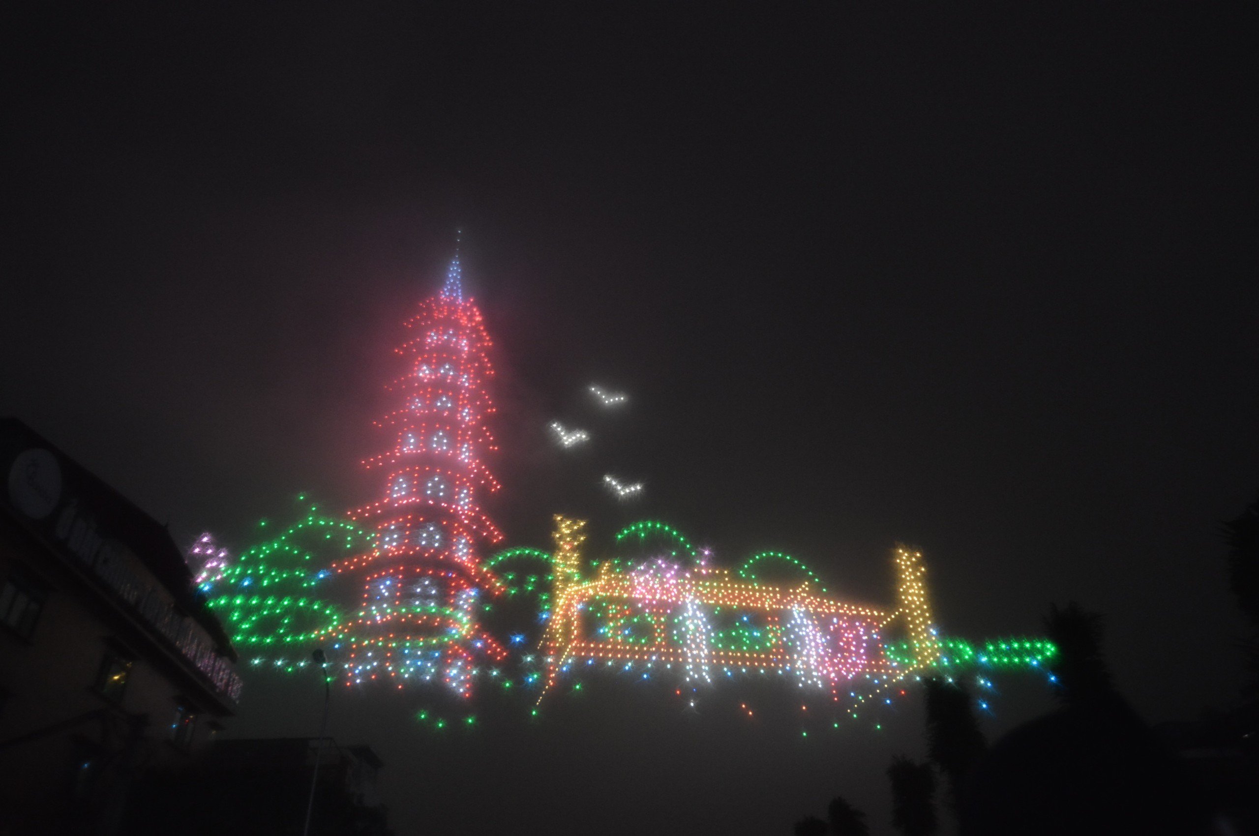 Hanoi stages dazzling drone performance on Lunar New Year's Eve