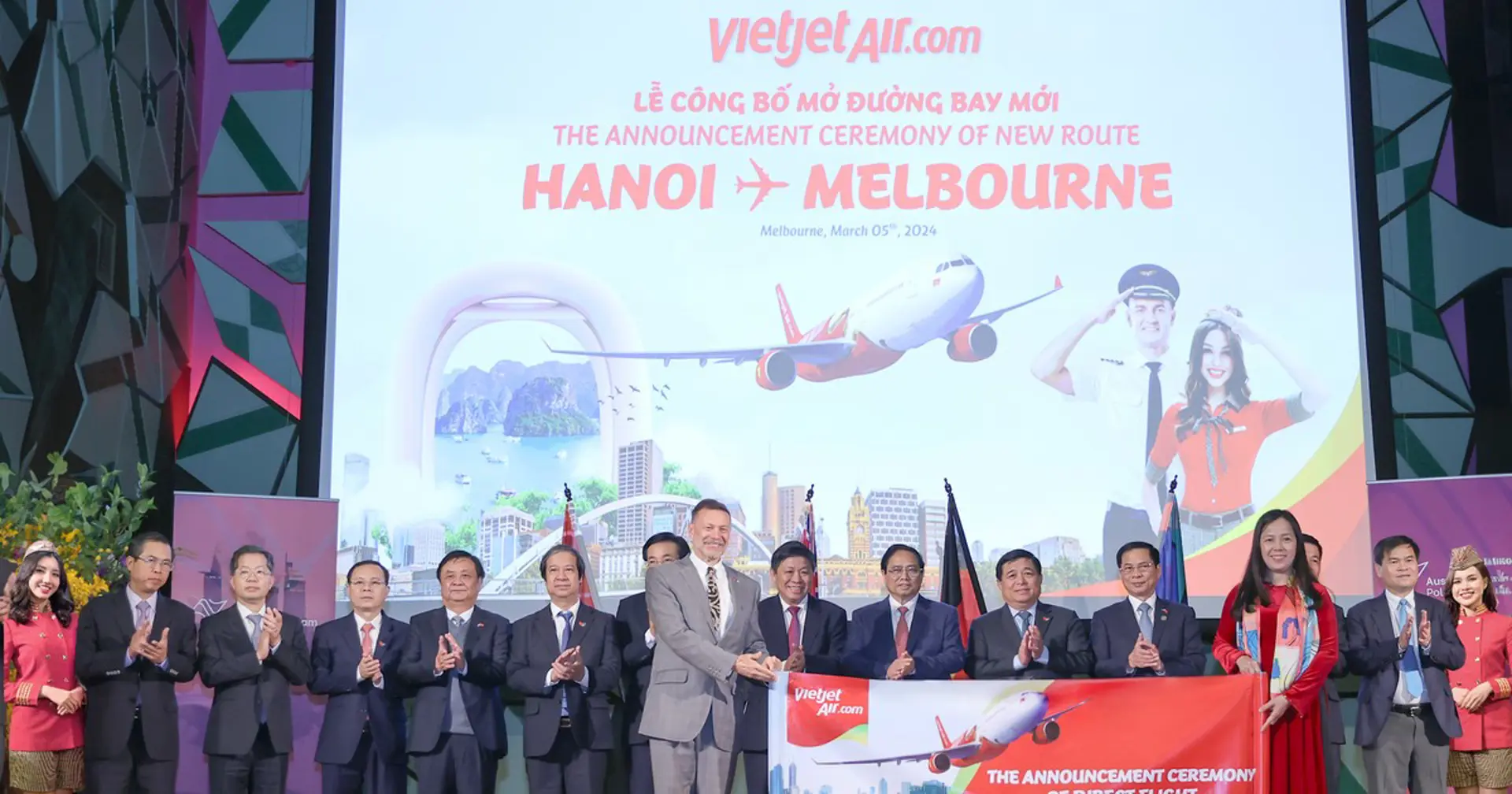 Vietjet công bố đường bay Melbourne – Hà Nội tại DĐDN Việt Nam – Australia 2024