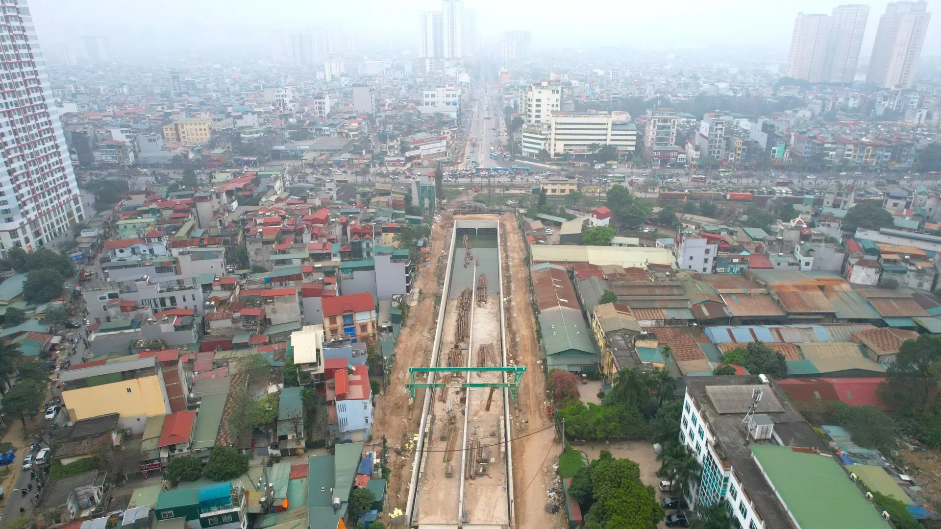 Hà Nội: Hầm chui Kim Đồng dần thành hình