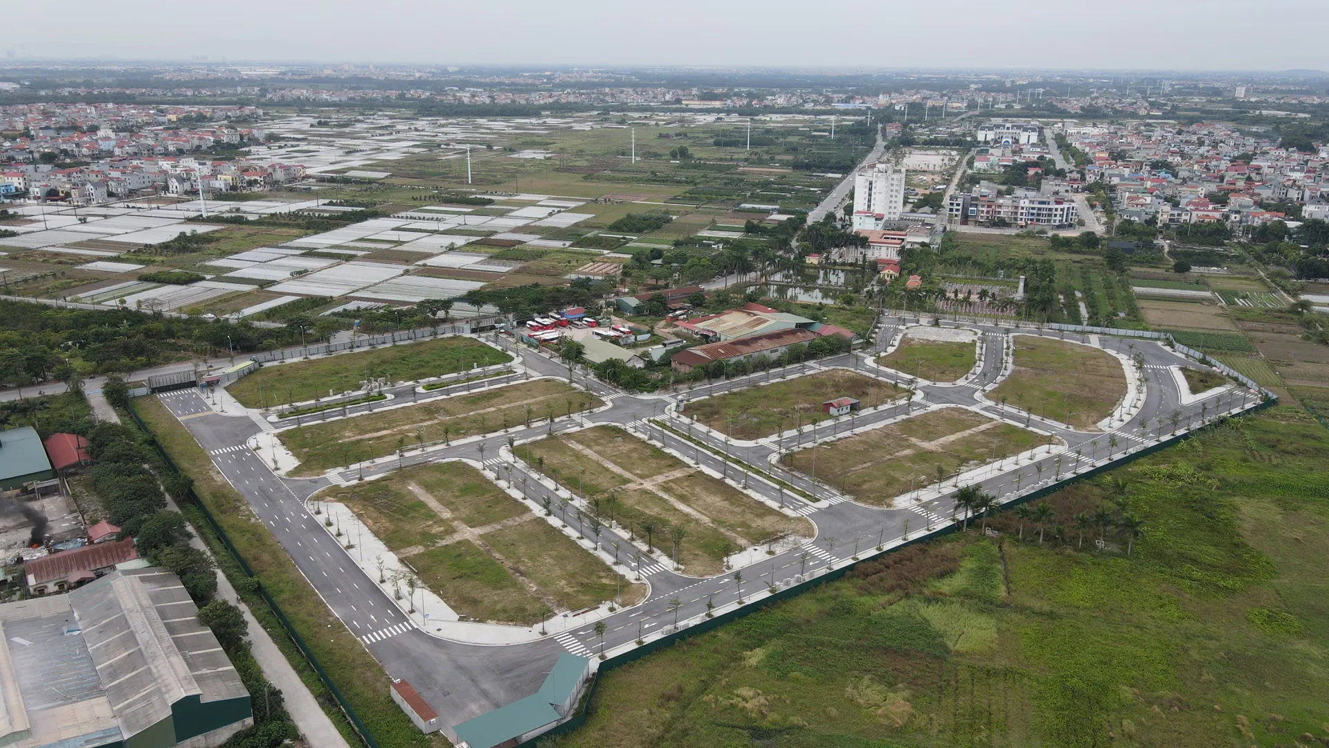 Một khu đất nền đấu giá trên địa bàn xã Tiên Dương, huyện Đông Anh. Ảnh: Phạm Hùng