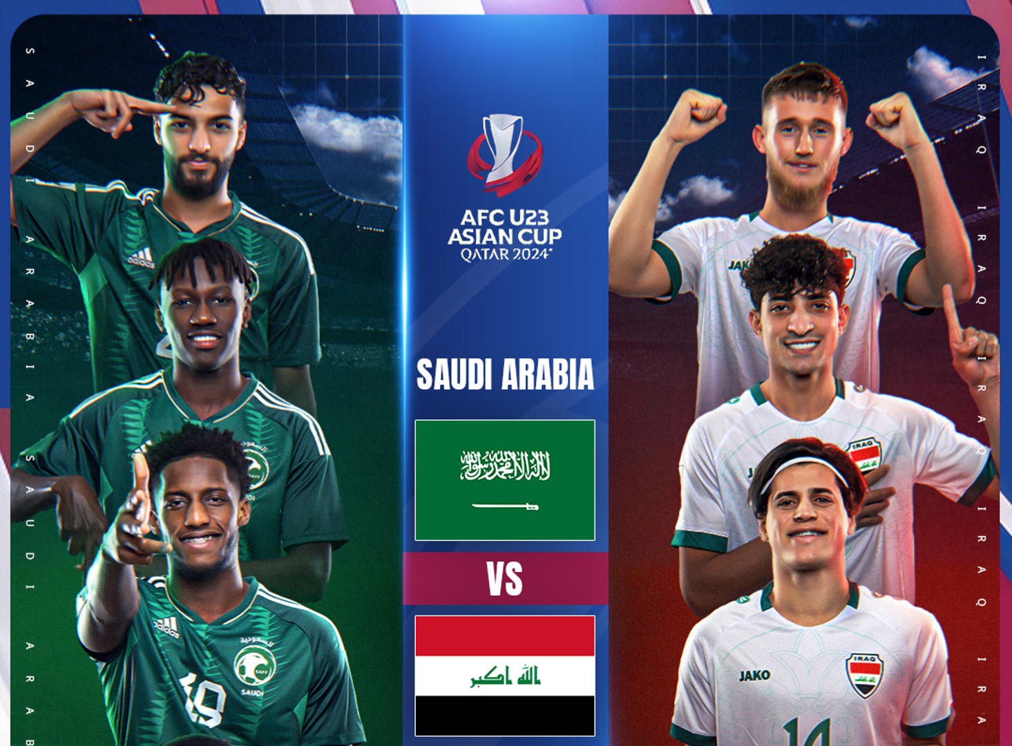 Trực tiếp bóng đá U23 Saudi Arabia vs U23 Iraq hôm nay 22/4