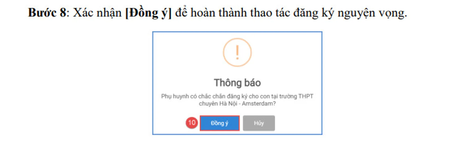 8 bước nhập học trực tuyến lớp 10.