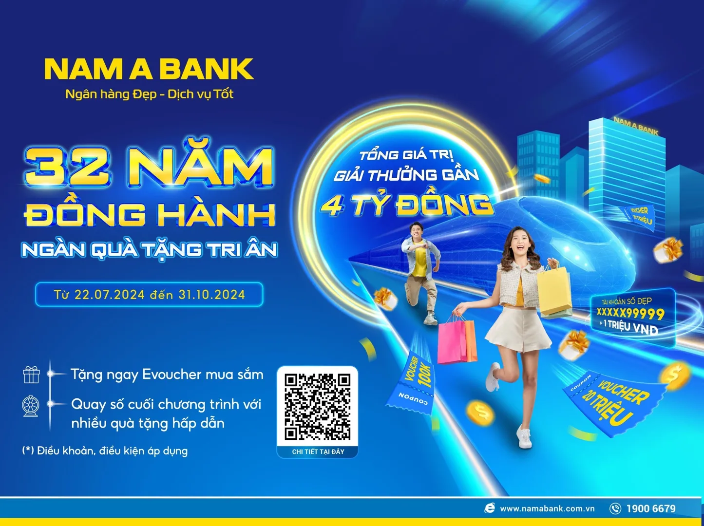 Kỷ niệm 32 năm thành lập, Nam A Bank tung ưu đãi "khủng"