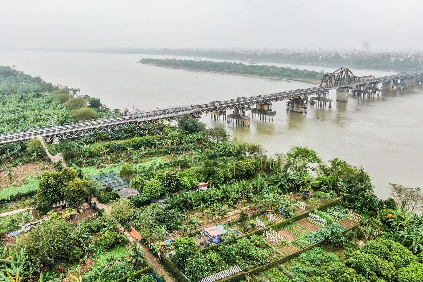 Bãi sông Hồng trên địa bàn quận Hoàn Kiếm. Ảnh: Hải Linh