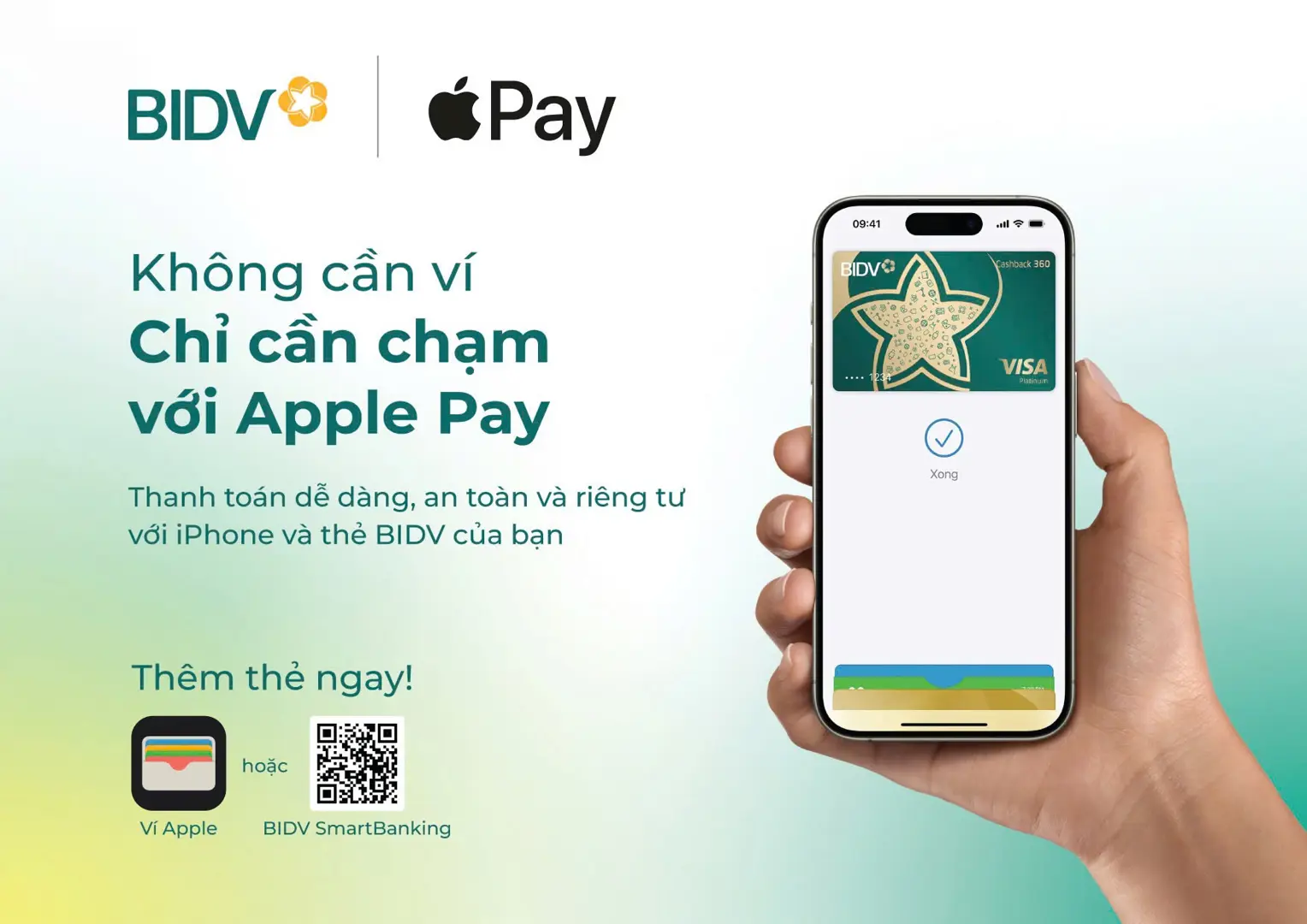 BIDV giới thiệu dịch vụ thanh toán Apple Pay đến chủ thẻ