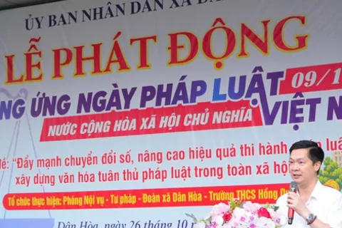 Xã Dân Hòa: Lan tỏa tinh thần “Sống và làm việc theo Hiến pháp và pháp luật”