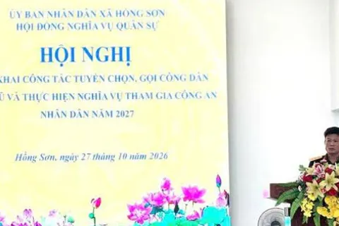 Xã Hồng Sơn triển khai kế hoạch tuyển chọn, gọi công dân nhập ngũ năm 2027