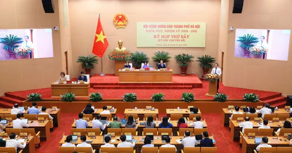 Toàn cảnh phiên khai mạc kỳ họp thứ bảy, HĐND thành phố Hà Nội