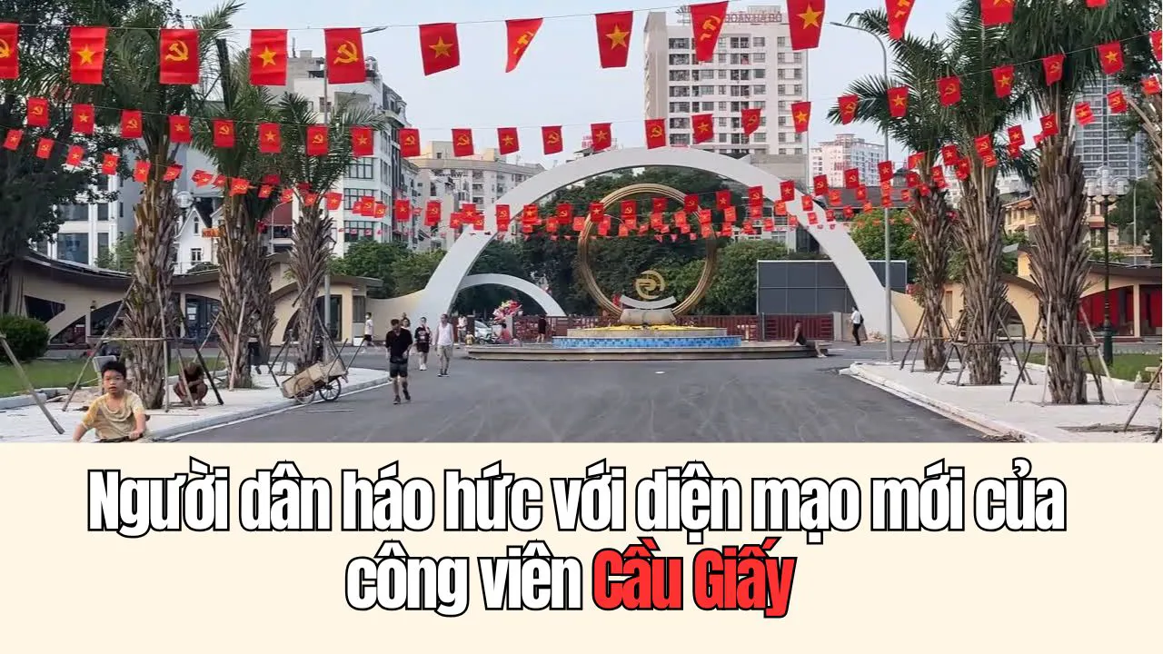 Người dân háo hức với diện mạo mới của công viên Cầu Giấy