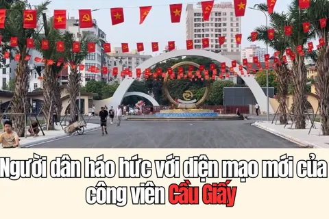 Người dân háo hức với diện mạo mới của công viên Cầu Giấy