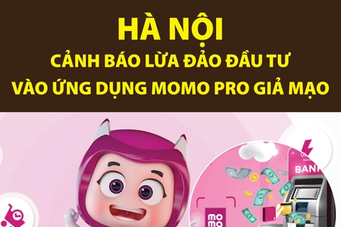 Hà Nội: Cảnh báo lừa đảo đầu tư vào ứng dụng MoMo Pro giả mạo
