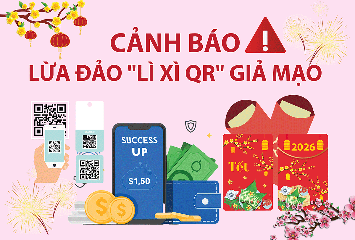 Cảnh báo lừa đảo "Lì xì QR" giả mạo