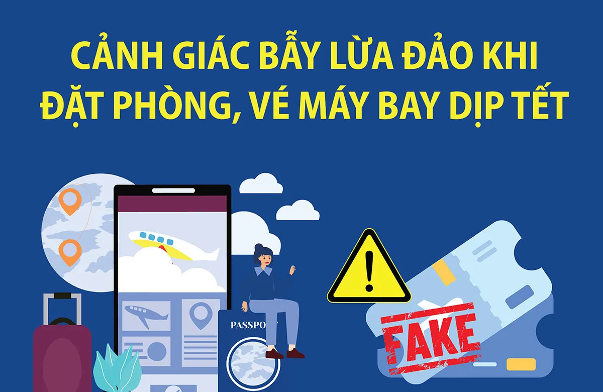 Cảnh giác với chiêu lừa bán vé máy bay online dịp Tết