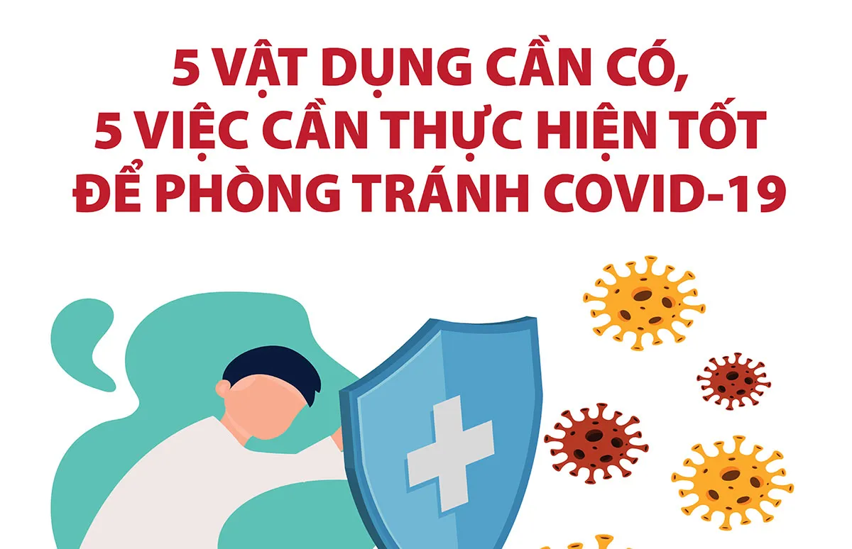 5 vật dụng cần có, 5 việc cần thực hiện tốt để phòng tránh Covid-19