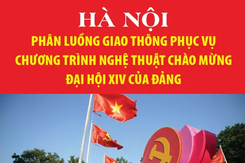 Hà Nội: Phân luồng giao thông phục vụ Chương trình nghệ thuật chào mừng Đại hội XIV của Đảng