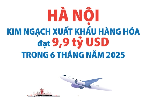 Hà Nội: Kim ngạch xuất khẩu ước tính đạt 9,9 tỷ USD trong 6 tháng năm 2025