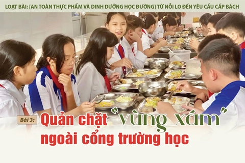 Loạt bài: [An toàn thực phẩm và dinh dưỡng học đường] Từ nỗi lo đến yêu cầu cấp bách Bài 3: Quản chặt “vùng xám” ngoài cổng trường học