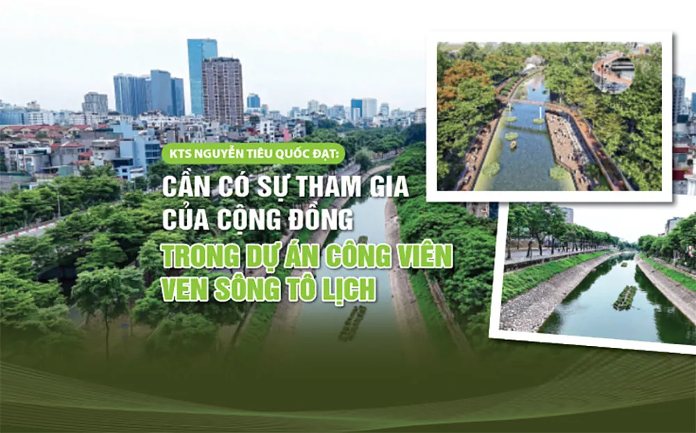 Cần có sự tham gia của cộng đồng trong dự án công viên ven sông Tô Lịch