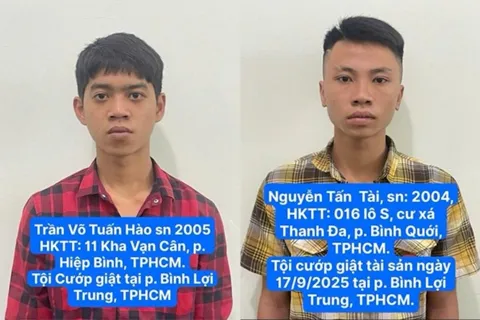 TP Hồ Chí Minh: bắt giữ hai đối tượng cướp điện thoại chỉ sau một giờ gây án