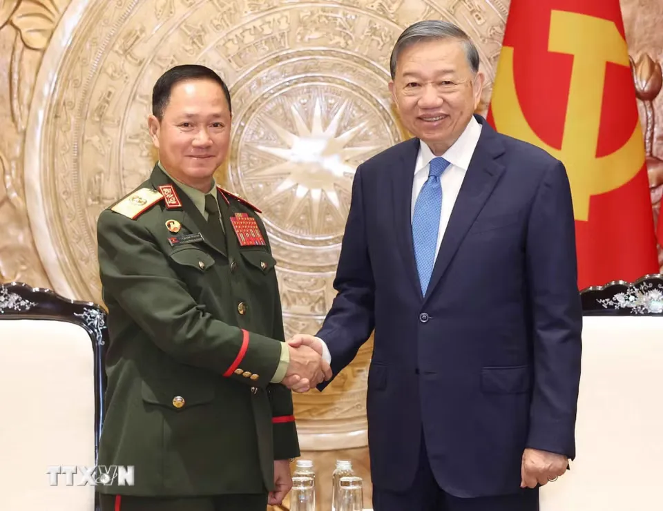Tổng Bí thư, Chủ tịch nước Tô Lâm tiếp Phó Thủ tướng, Bộ trưởng Bộ Quốc phòng Lào
