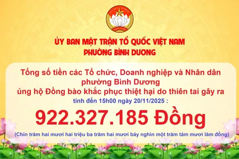 TP Hồ Chí Minh: người dân phường Bình Dương góp gần 1 tỷ đồng chia sẻ với bà con vùng lũ