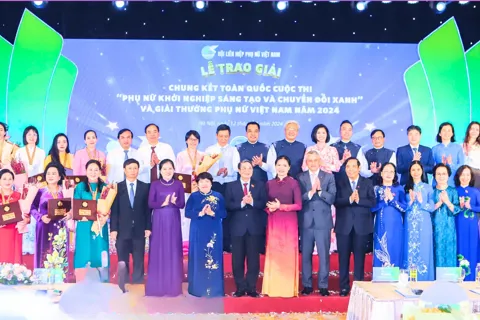 Sẽ trao giải thưởng Phụ nữ Việt Nam cho 15 tập thể, cá nhân xuất sắc