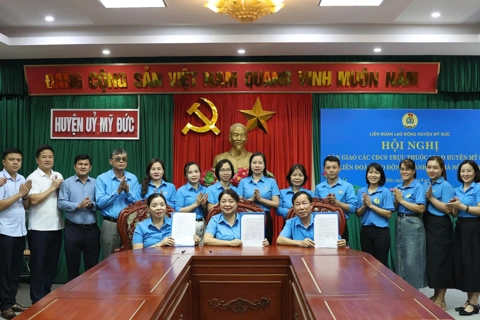 Liên đoàn Lao động thành phố Hà Nội tiếp nhận hàng trăm Công đoàn cơ sở từ các huyện
