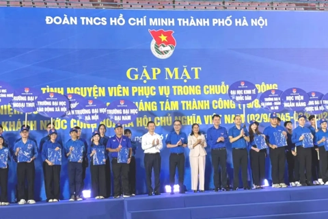 Hà Nội: 8.800 thanh niên tình nguyện ra quân phục vụ các hoạt động dịp Quốc khánh 2/9