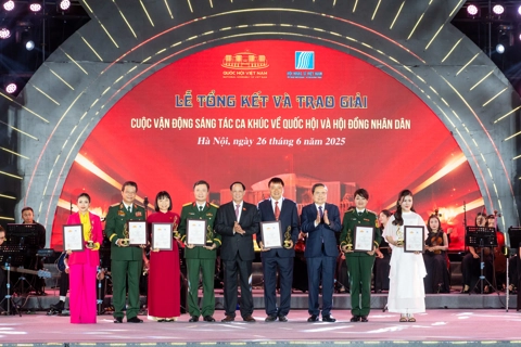 Trao giải cho 33 tác phẩm đoạt giải sáng tác ca khúc về Quốc hội và Hội đồng Nhân dân
