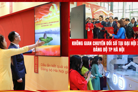 Không gian chuyển đổi số tại Đại hội XVIII Đảng bộ TP Hà Nội
