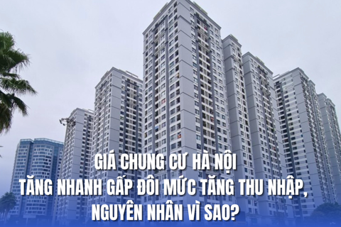 Giá chung cư Hà Nội tăng nhanh gấp đôi mức tăng thu nhập, nguyên nhân vì sao?