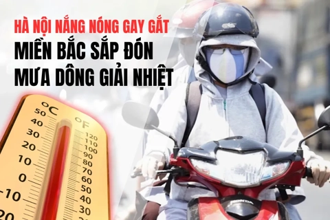 Hà Nội nắng nóng gay gắt, miền Bắc sắp đón mưa dông giải nhiệt