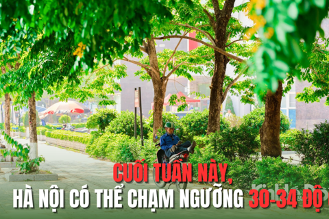 Hà Nội sắp nắng nóng gần ngưỡng 34 độ C