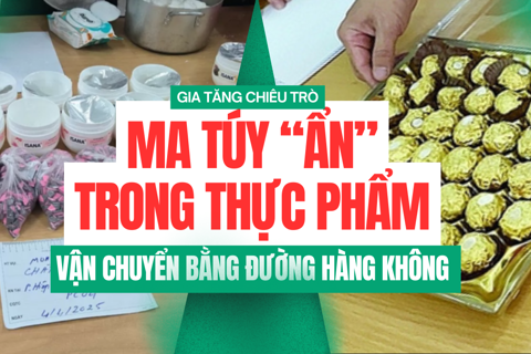 Gia tăng chiêu trò: ma túy “ẩn” trong thực phẩm, vận chuyển bằng đường hàng không