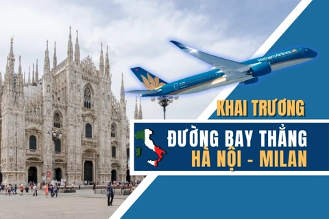 Khai trương đường bay thẳng kết nối Hà Nội và Milan
