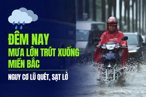 Miền Bắc đón đợt mưa lớn kéo dài nhiều ngày, có nơi trên 180mm