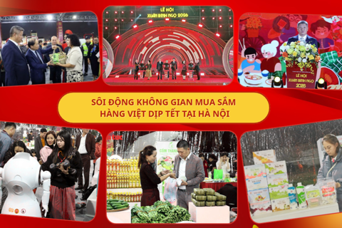 Sôi động không gian mua sắm hàng Việt dịp Tết tại Hà Nội