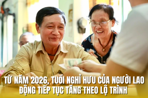 Từ năm 2026, tuổi nghỉ hưu tiếp tục tăng theo lộ trình