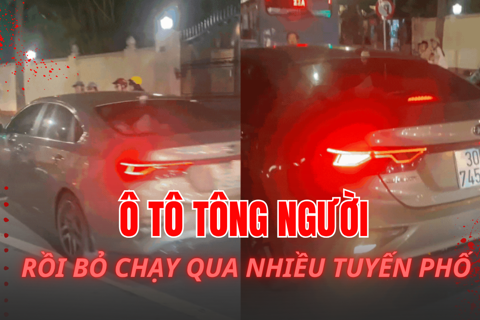 Hà Nội: Ô tô tông người rồi bỏ chạy qua nhiều tuyến phố