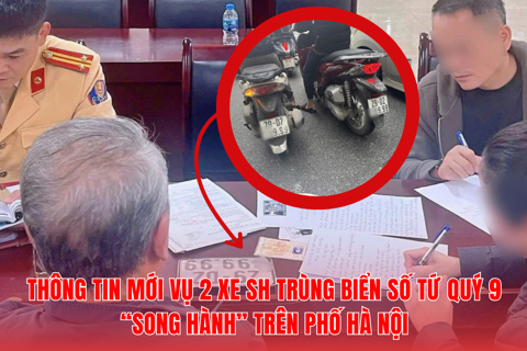 Thông tin mới vụ 2 xe SH trùng biển số tứ quý 9 “song hành” trên phố Hà Nội