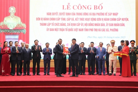 Phú Thọ công bố hoàn tất sắp xếp đơn vị hành chính cấp tỉnh, xã