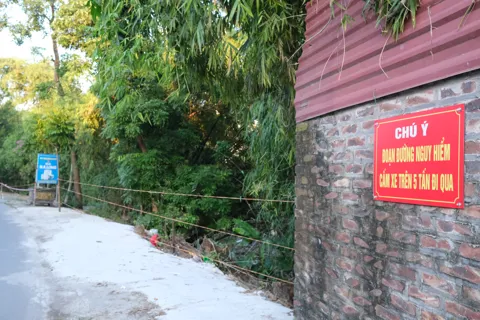 Phú Thọ: nứt vỡ, sụt lún nghiêm trọng trên đê Cà Lồ