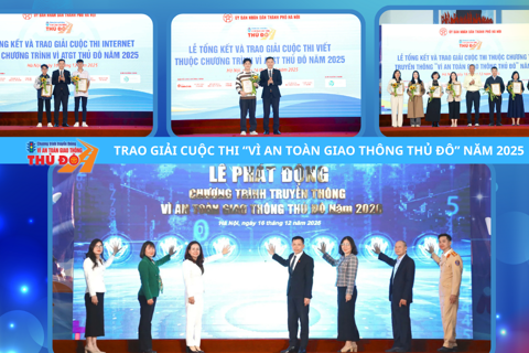 Trao giải cuộc thi "Vì an toàn giao thông Thủ đô" 2025