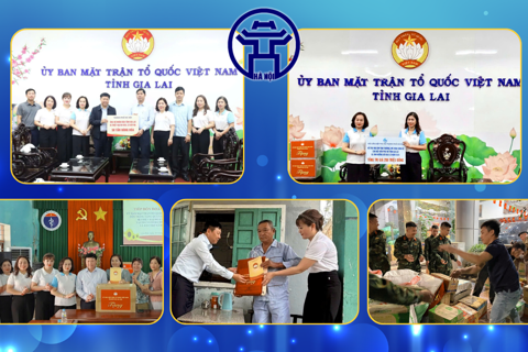 Mặt trận Hà Nội đưa 50 tấn hàng cứu trợ đến với người dân tỉnh Gia Lai