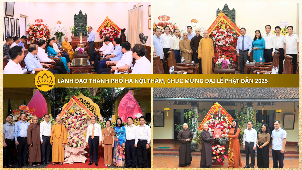 Lãnh đạo thành phố Hà Nội thăm, chúc mừng Đại lễ Phật đản 2025