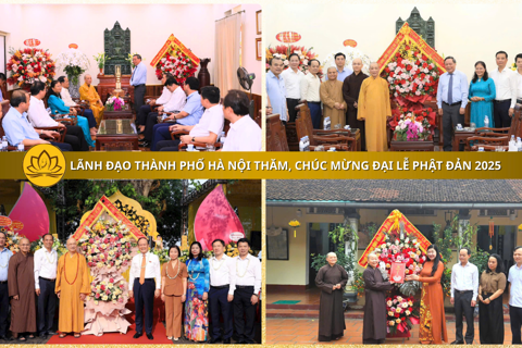 Lãnh đạo thành phố Hà Nội thăm, chúc mừng Đại lễ Phật đản 2025
