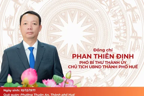 Ông Phan Thiên Định được bầu giữ chức Chủ tịch UBND thành phố Huế