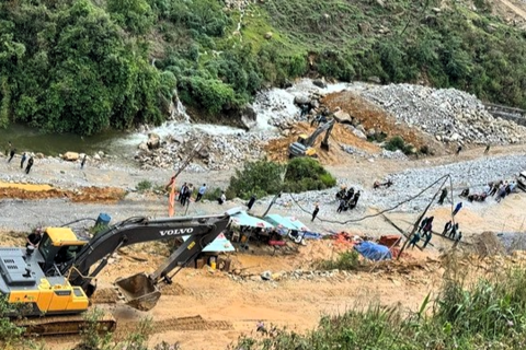 Lai Châu: sạt lở công trường thủy điện, nhiều người thương vong
