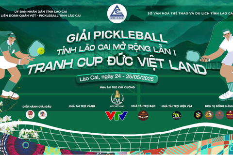 Sắp diễn ra Giải Pickleball Lào Cai mở rộng lần thứ I “Tranh Cup Đức Việt Land” năm 2025
